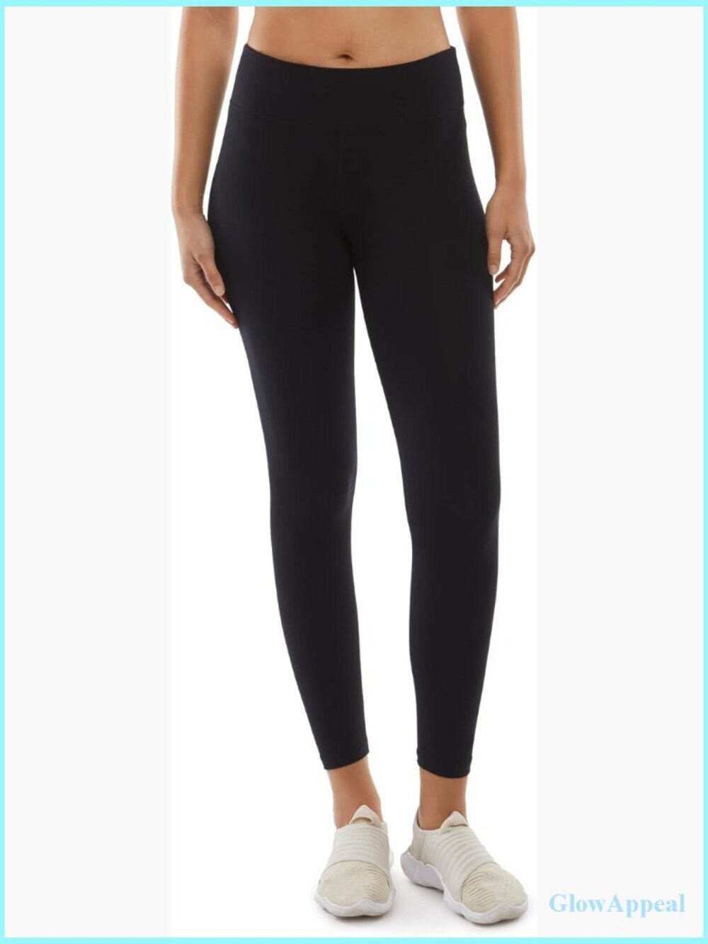 Mid Rise Ankle Leggings with Pocket, Cotton Spandex, Moisture Wicking, 4-Way